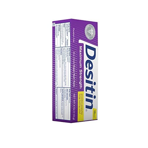 Baby Diaper Rash Cream with 40% Zinc Oxide, Hypoallergenic Paste, 4 oz V5862