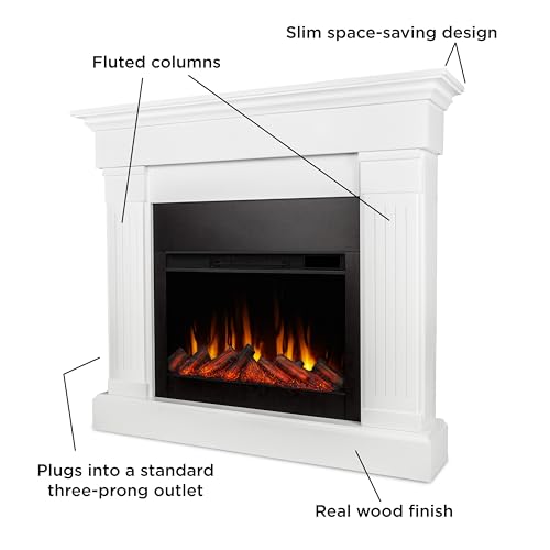 48" Slim Indoor Electric Fireplace with Mantel, Remote Control, Timer W83714