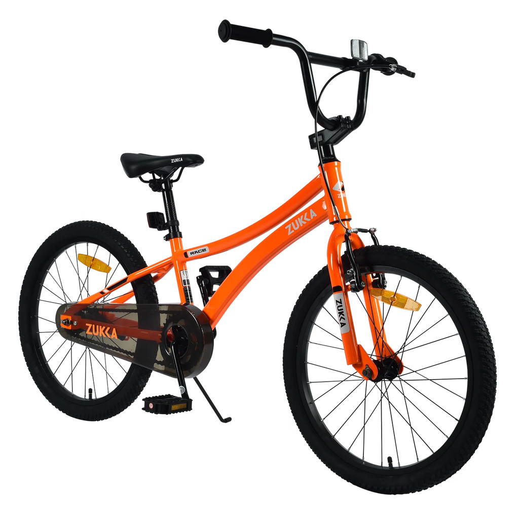 20 Inch Boys Bike, Kids' Bicycles for Kids Ages 7 - 10, Single Speed Boys Bikes with Steel Frame, Adjustable Seat Height, Orange