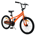 20 Inch Boys Bike, Kids' Bicycles for Kids Ages 7 - 10, Single Speed Boys Bikes with Steel Frame, Adjustable Seat Height, Orange