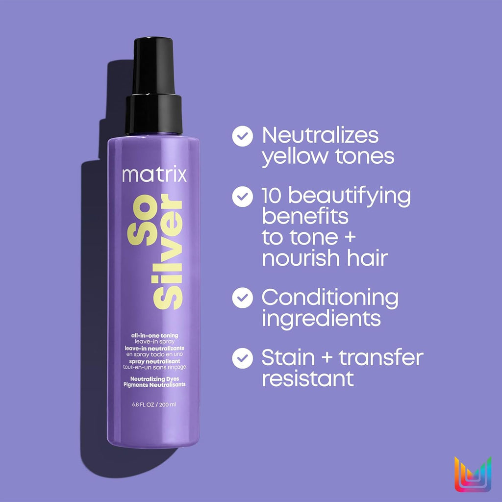 So Silver All-In-One Leave-In Toning Spray for Color Treated Hair, 6.8 Fl. Oz E839591