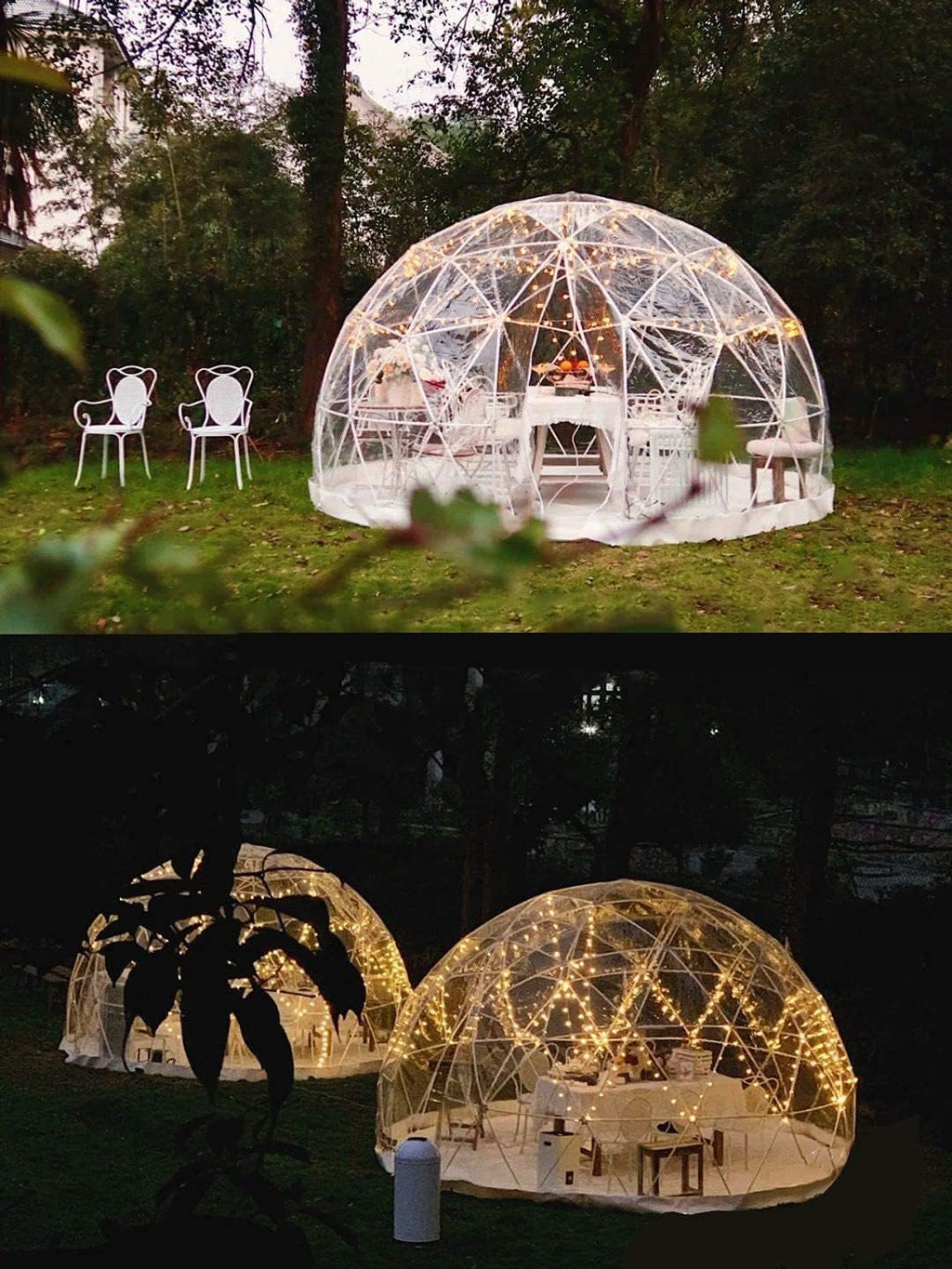 Dome Tent Camping 12ft, Outdoor Clear Shelter for 5-7 Person T102