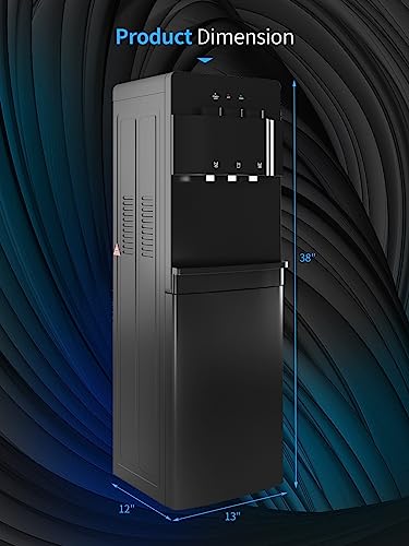 Bottom Loading Water Cooler Dispenser with 3 Temperature Settings, Child Safety Lock P776437