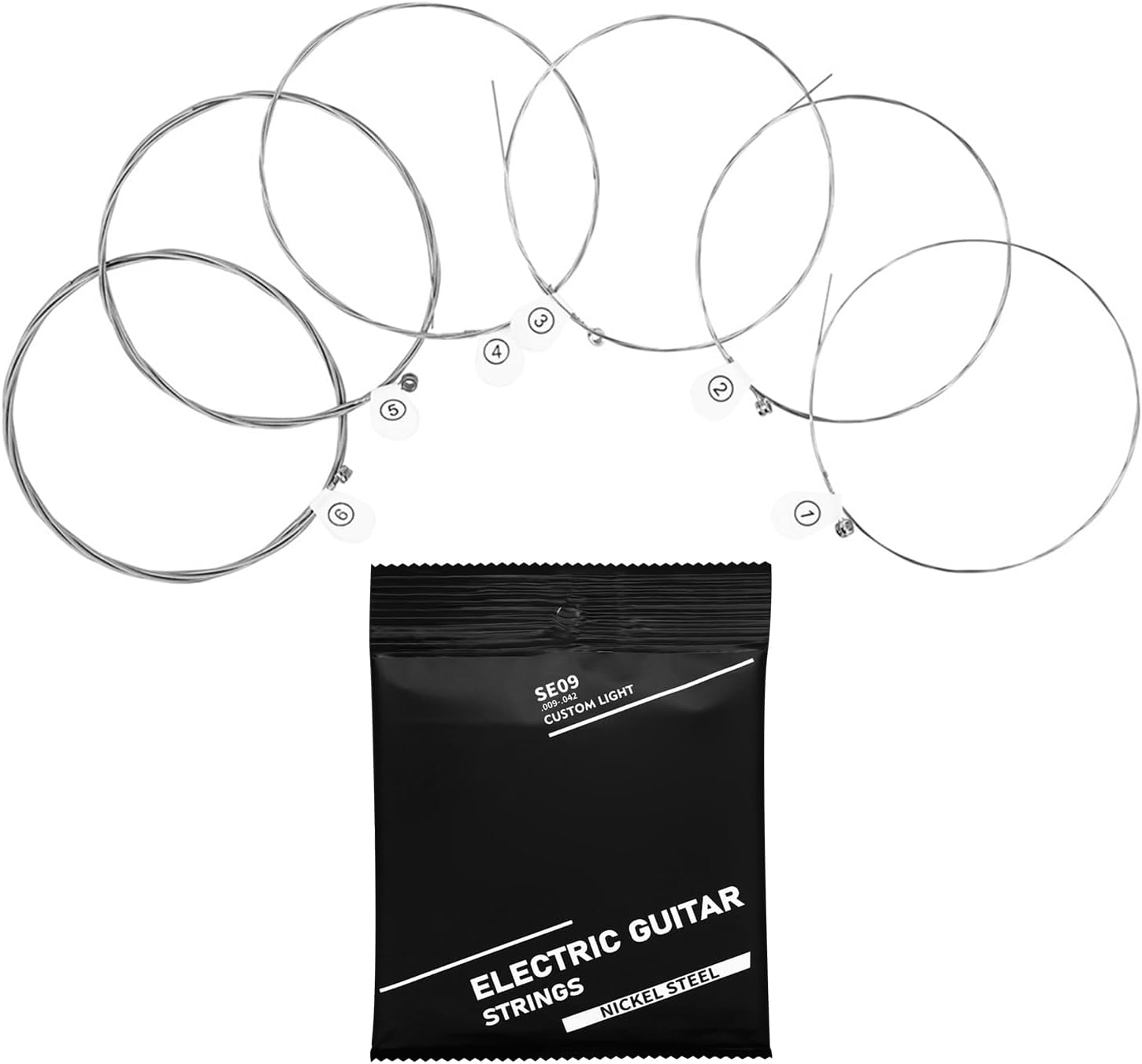 Electric Guitar Strings 6-Pack .009-.042 Nickel Wound C513887