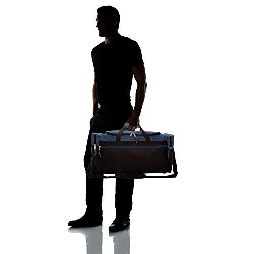 Extra Large Travel Duffle Bag Gray Black L7817