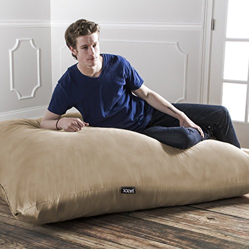 Bean Bag Floor Pillow and Lounger, 5.5-Foot, Chocolate P20388