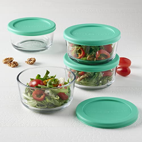 Glass Food Storage Containers with Lids, Set of 4 M97579