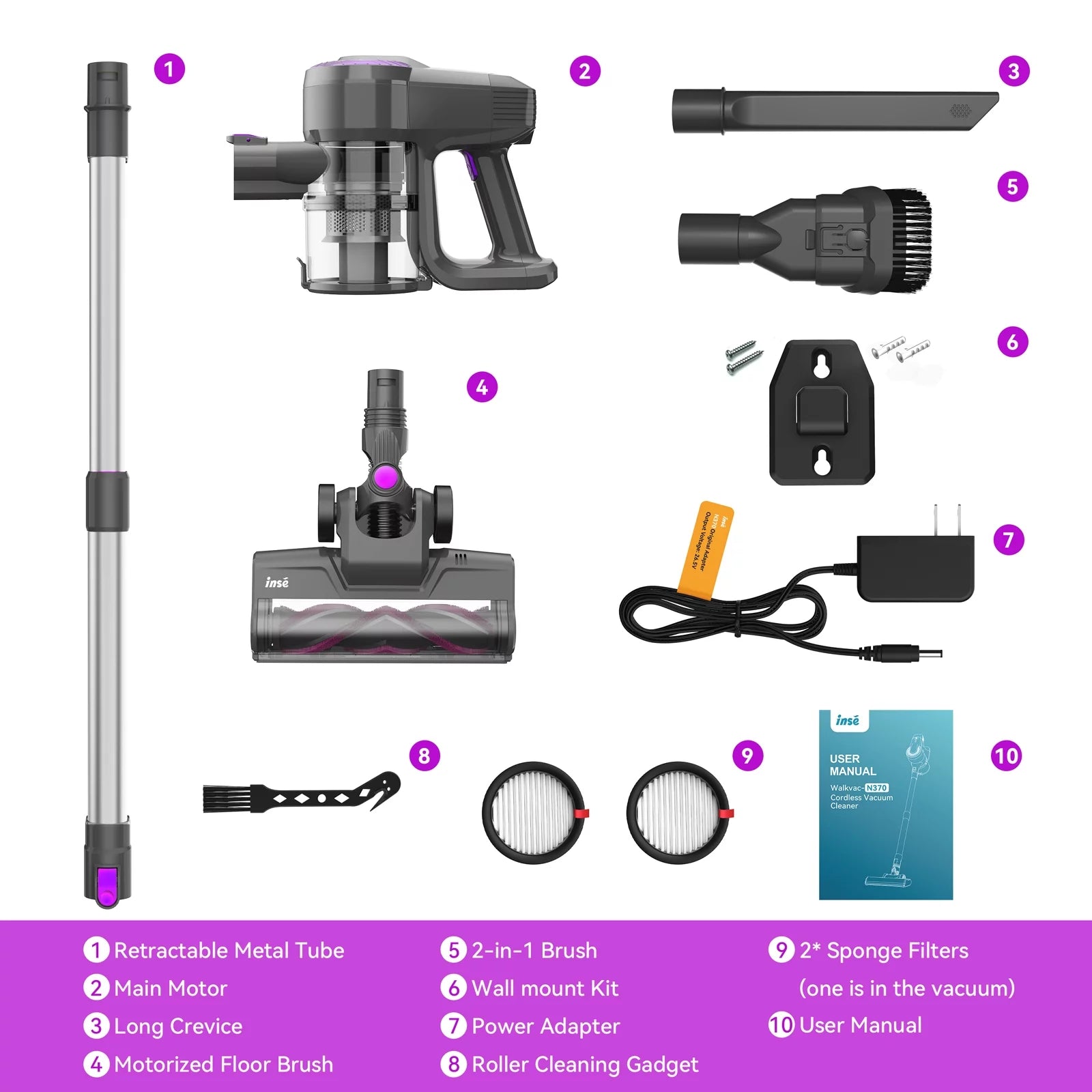 Cordless Stick Vacuum for Hard Floor Carpet Pet Hair R60007