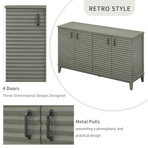 Sideboard with 4 Doors and Adjustable Shelves X88066