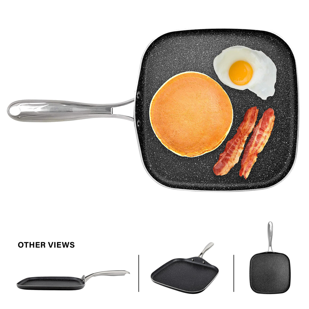 Non-Stick Square Griddle Pan, 10.5 Inches J712