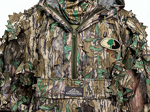 Camouflage Leafy Hunting Jacket for Men, 1/2 Zip with Hood U80222