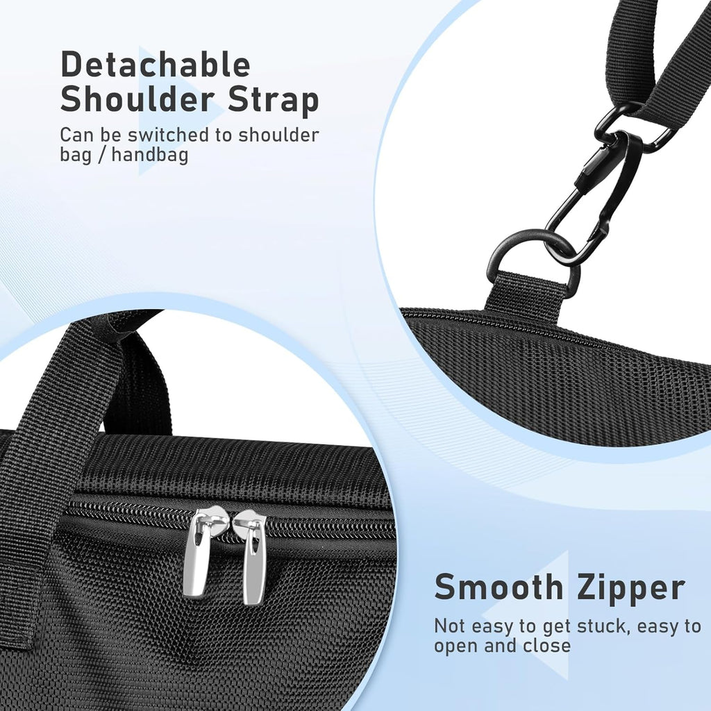 Carry On Garment Bag for Travel with Shoulder Strap, Waterproof Suit Cover with 3 Pockets, Black N3900