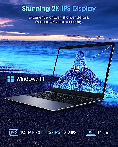 14.1'' Laptop, 256GB SSD, 8GB RAM, Windows 11, Intel Celeron N4020, FHD IPS Display K9652