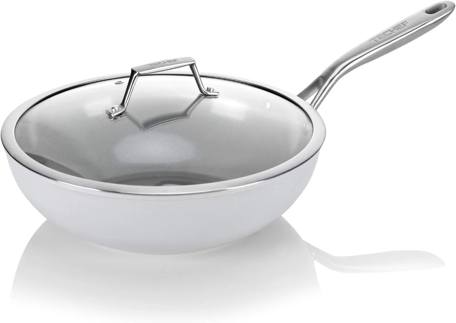 Ceramic Nonstick Wok with Glass Lid, 12 Inch W597556