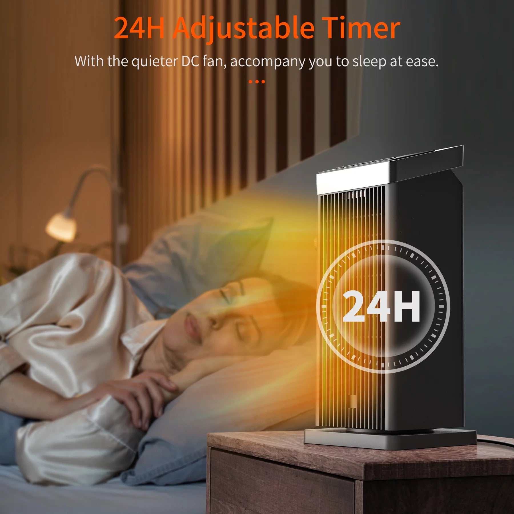 1500W Ceramic Heater with Thermostat and Remote Control L829740