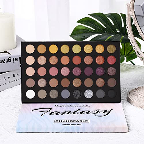 Matte Shimmer Metallic Eyeshadow Palette, Long Lasting Blendable I5907
