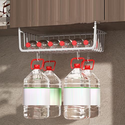 Metal Under Shelf Storage Basket Hanging Wire Basket for Kitchen Pantry Office Desk A8300