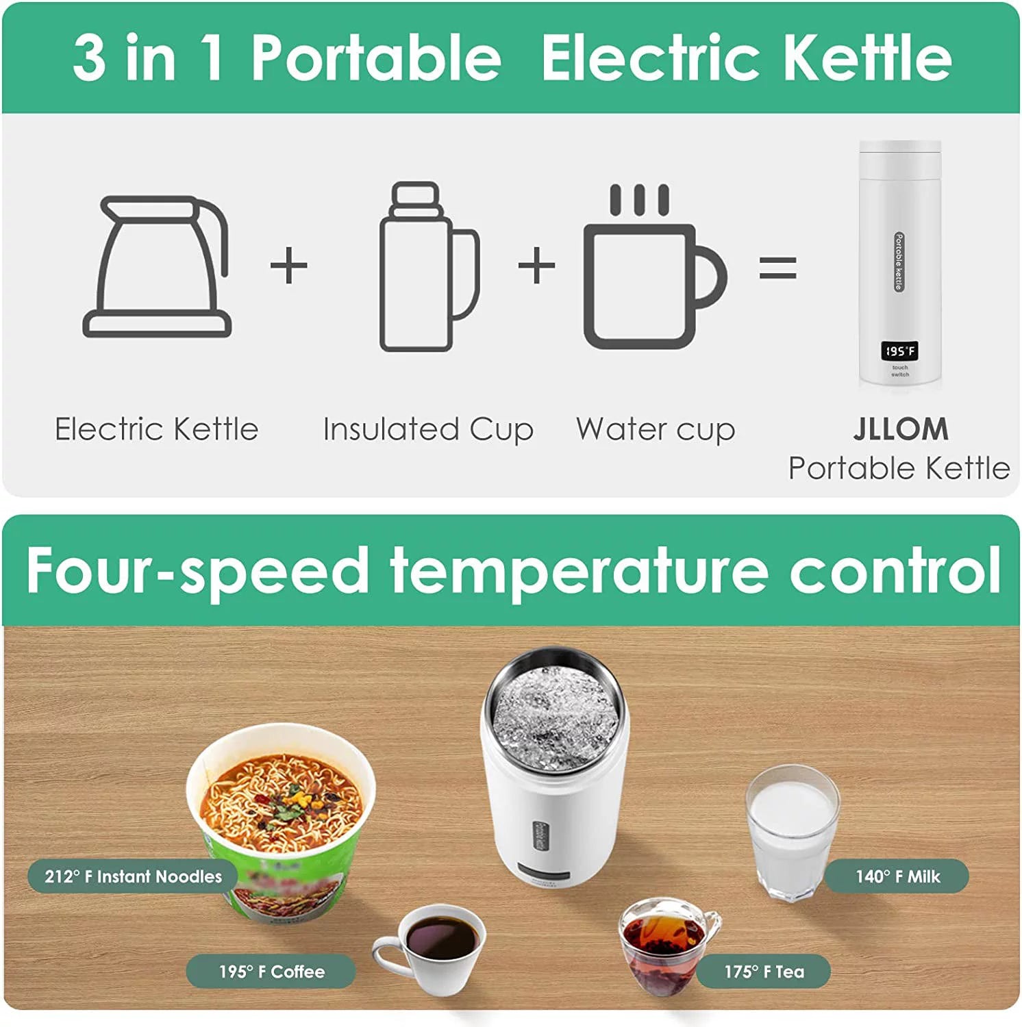 Portable Electric Kettle 380ML with Auto Shut-Off Z7680