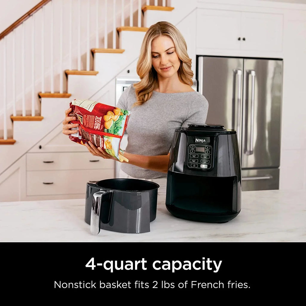 Air Fryer 4 Quart, Crisps Roasts Reheats Dehydrates, Grey Y8023