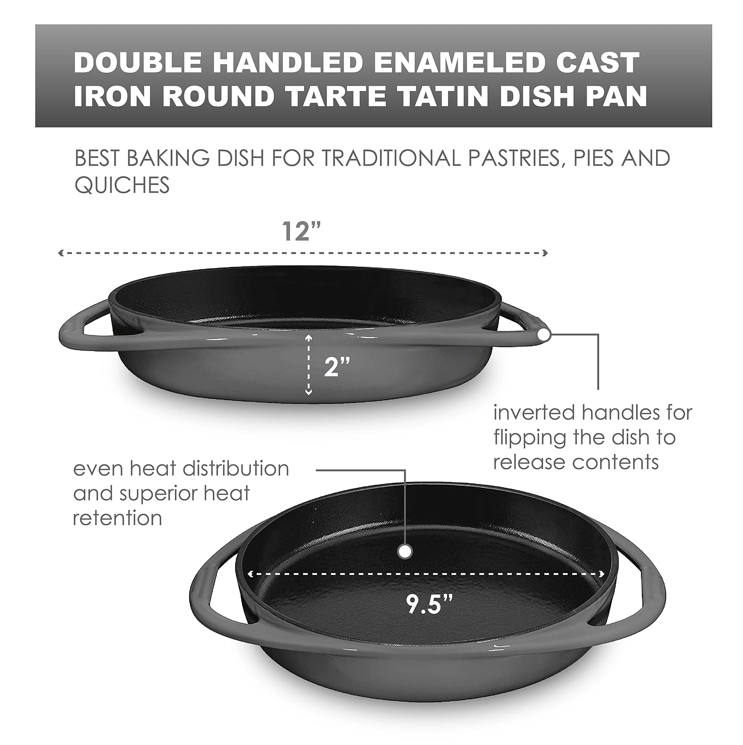 Pre-Seasoned Cast Iron Round Bakeware Pan M968435