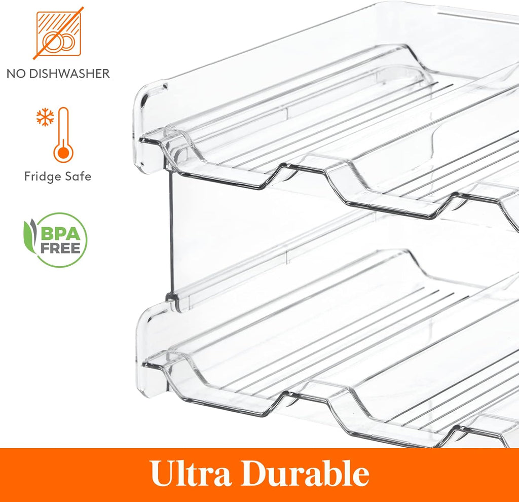 Stackable Water Bottle Organizer for Cabinet, Fridge, and Pantry Storage I497956