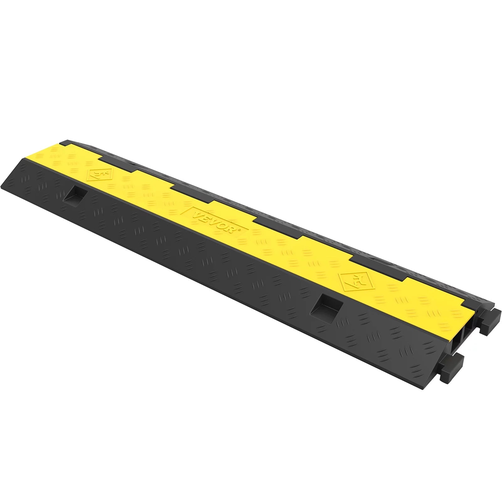 Cable Protector Ramp, 4 Pack 2 Channel, Rubber Speed Bump, 11000 LBS Load Capacity Q949312