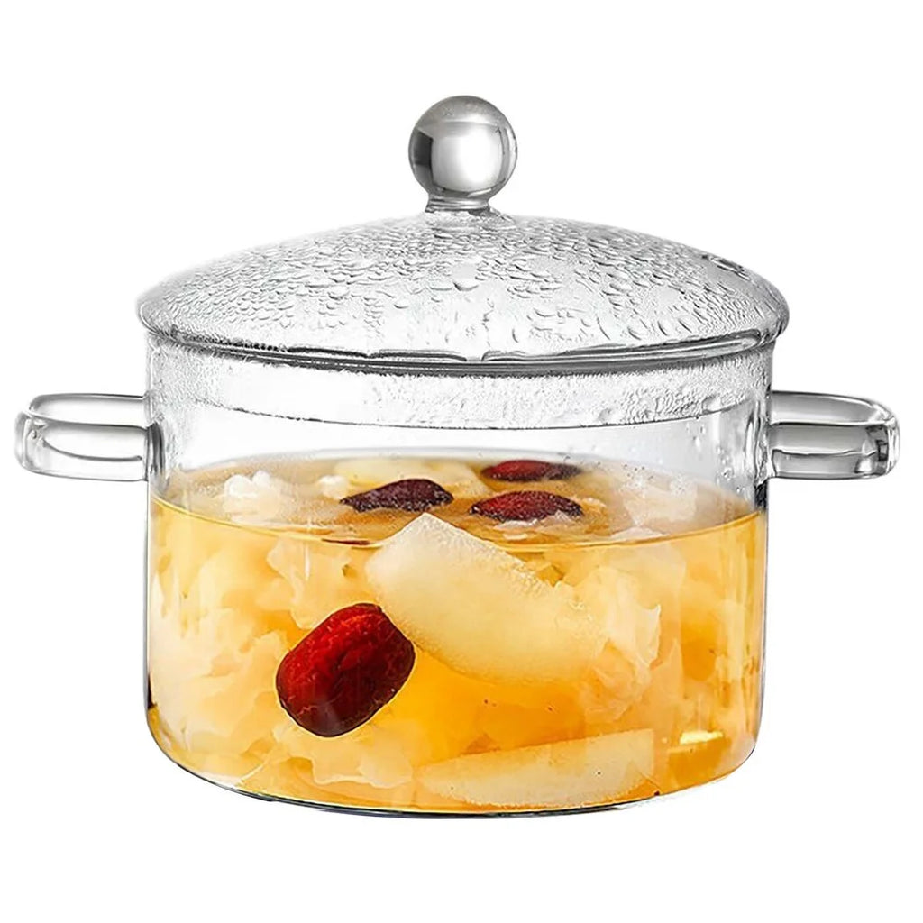 Glass Stovetop Saucepan with Lid, 64oz Pasta Pot H108367