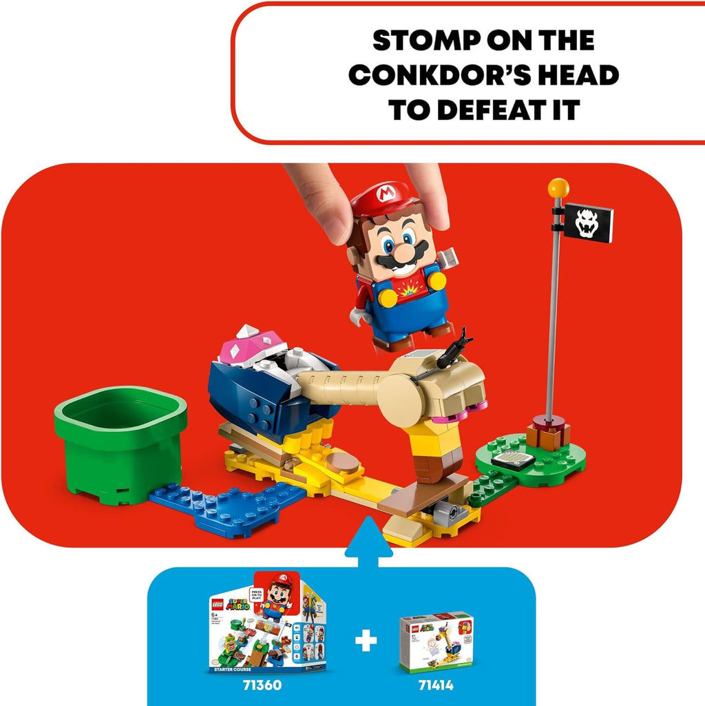 Super Mario Conkdor's Noggin Bopper Expansion Set, Buildable Toy for Kids 6 Plus Y397