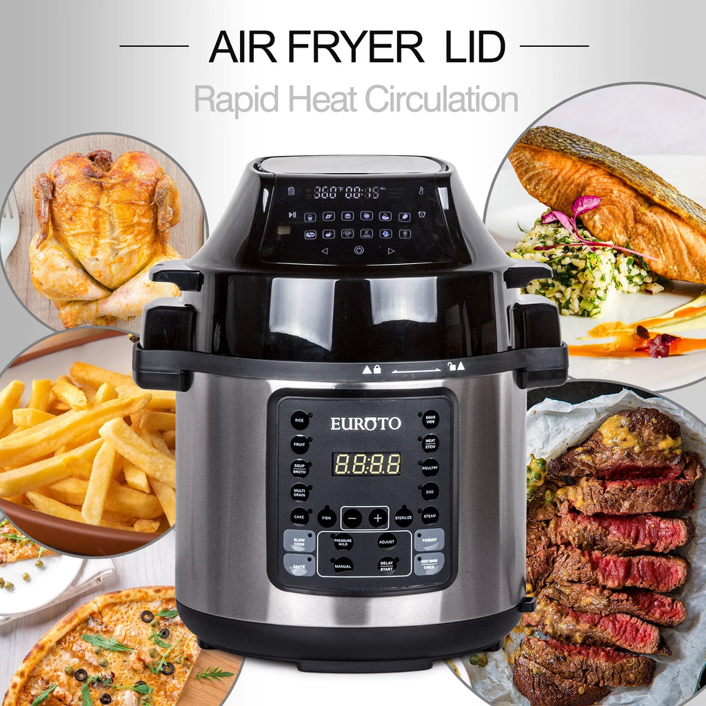 Air Fryer Pressure Cooker Slow Cooker 6.5 Qt F599