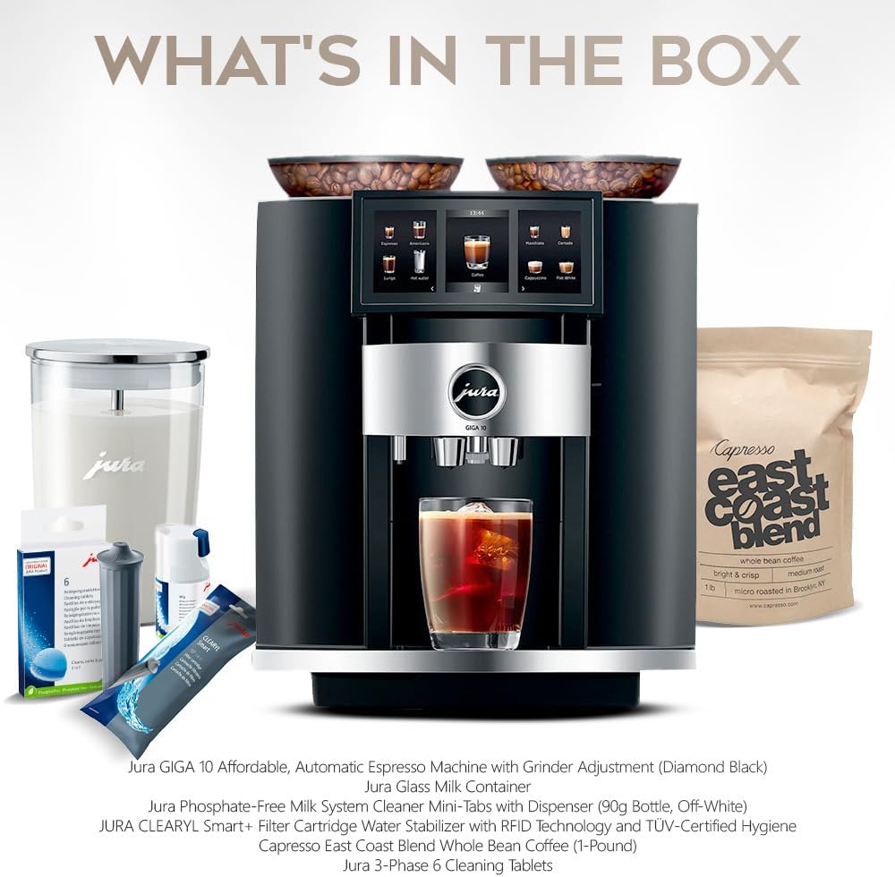 Automatic Espresso Machine with Milk System Cleaner Bundle U145