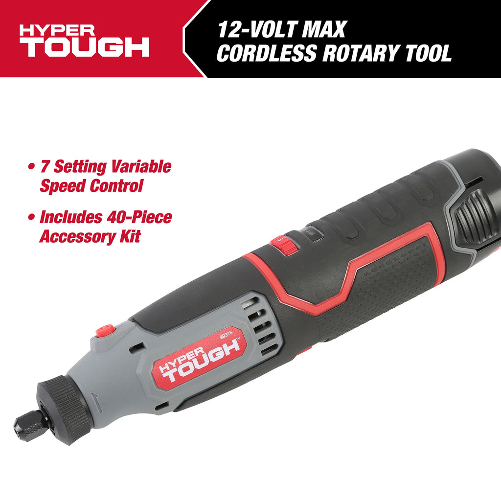 Rotary Tool with 40 Accessories, 1.5Ah Battery and Charger T992050