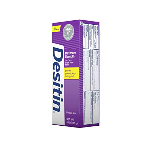Baby Diaper Rash Cream with 40% Zinc Oxide, Hypoallergenic Paste, 4 oz V5862