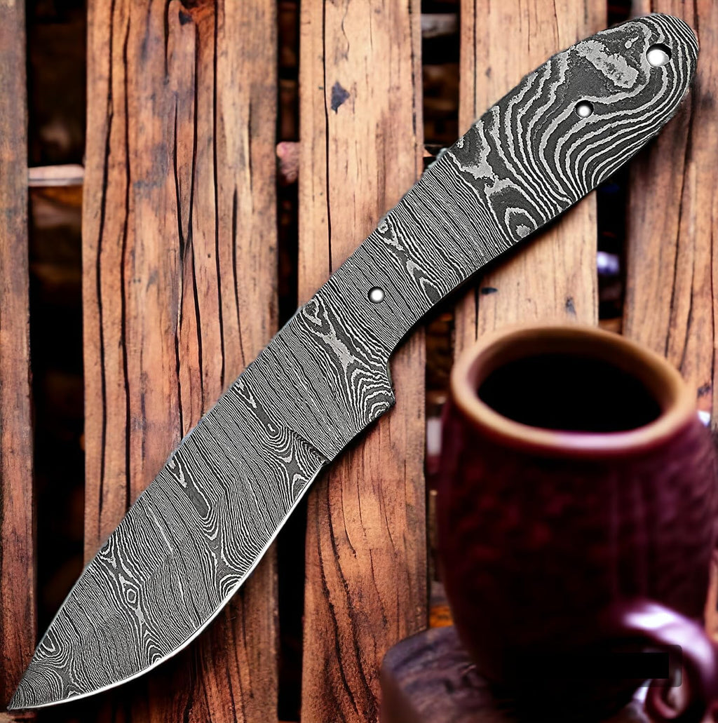 Damascus Steel Full Tang Blank Blade for Knife Making K630781