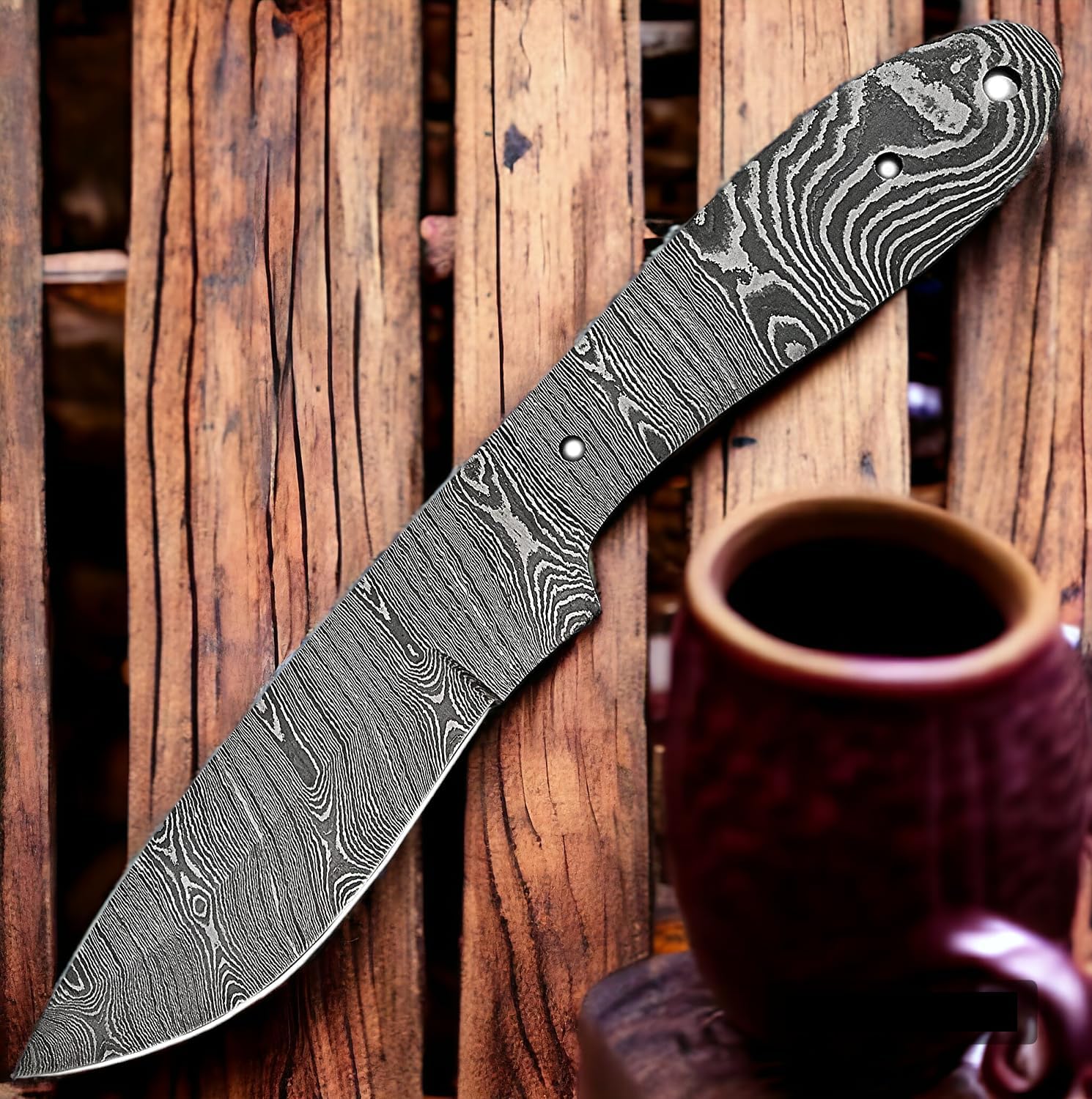 Damascus Steel Full Tang Blank Blade for Knife Making K630781