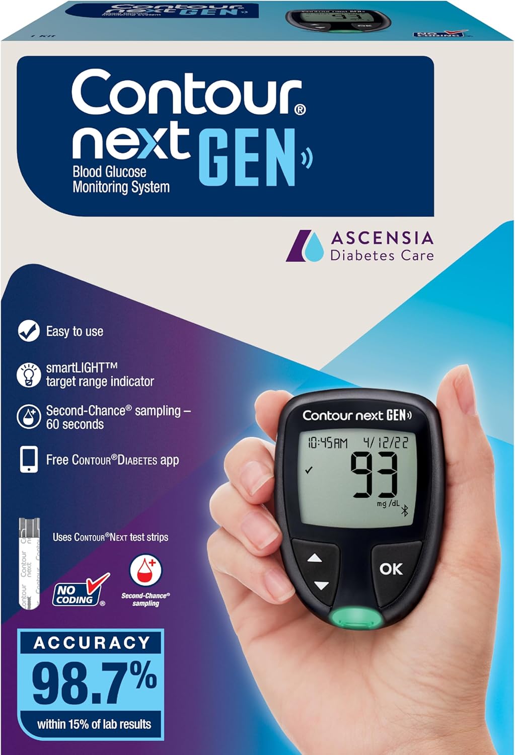 The CONTOUR NEXT GEN Blood Glucose Smart Monitoring System (Test Strips Not Included)