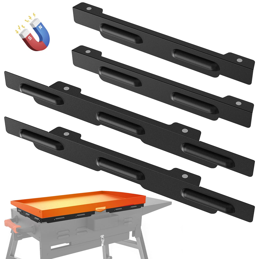 Wing guards for Blackstone 28 inch griddle,Lid and rear grease cup,suitable BBQ outdoors ,stainless steel magnetic for Blackstone griddle accessories fit,protect the flames,slow down heat loss