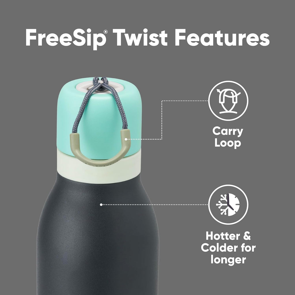 Insulated Stainless Steel Water Bottle with 2-in-1 Bottle Brush Cleaner Set C987