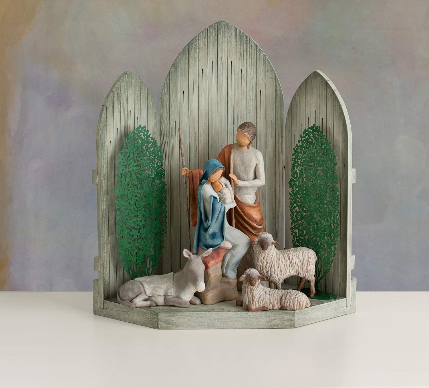 Sanctuary for The Christmas Story, hand-painted nativity backdrop Q54625