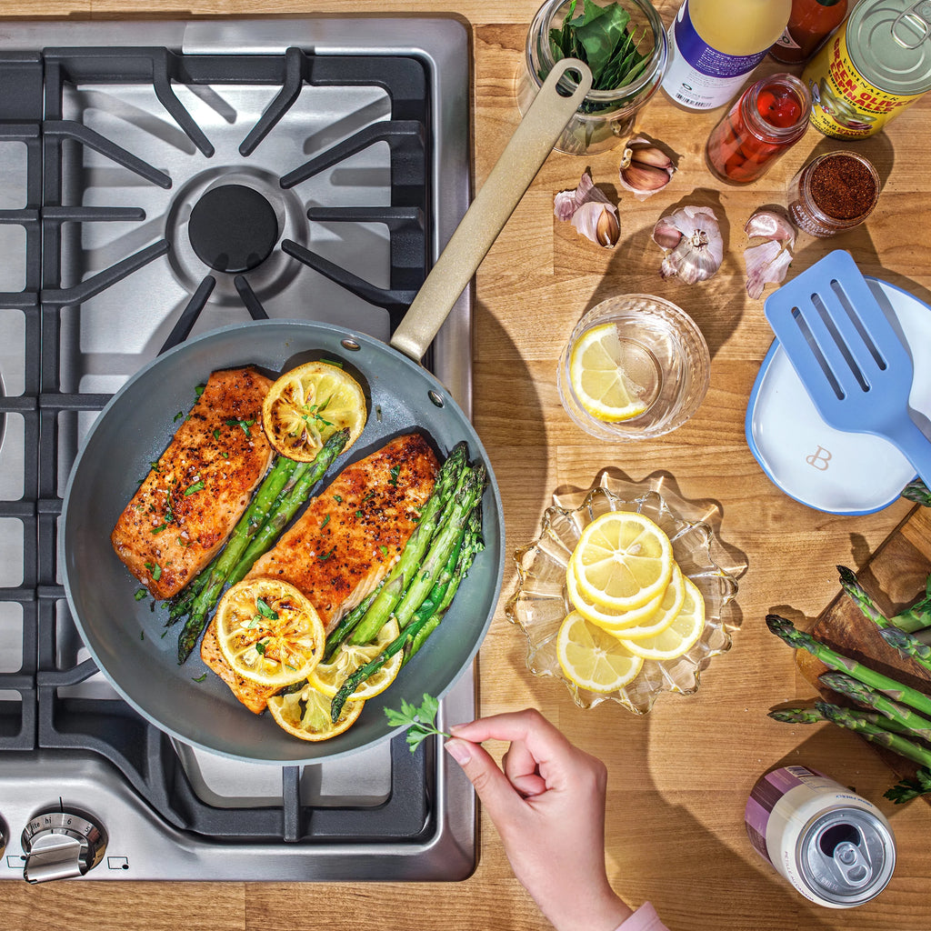 12 inch Ceramic Non-Stick Fry Pan, White R59376