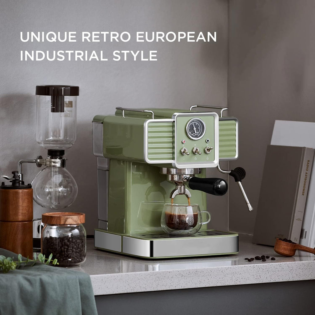 15 Bar Espresso Coffee Machine with Milk Frother Steam Wand E7259