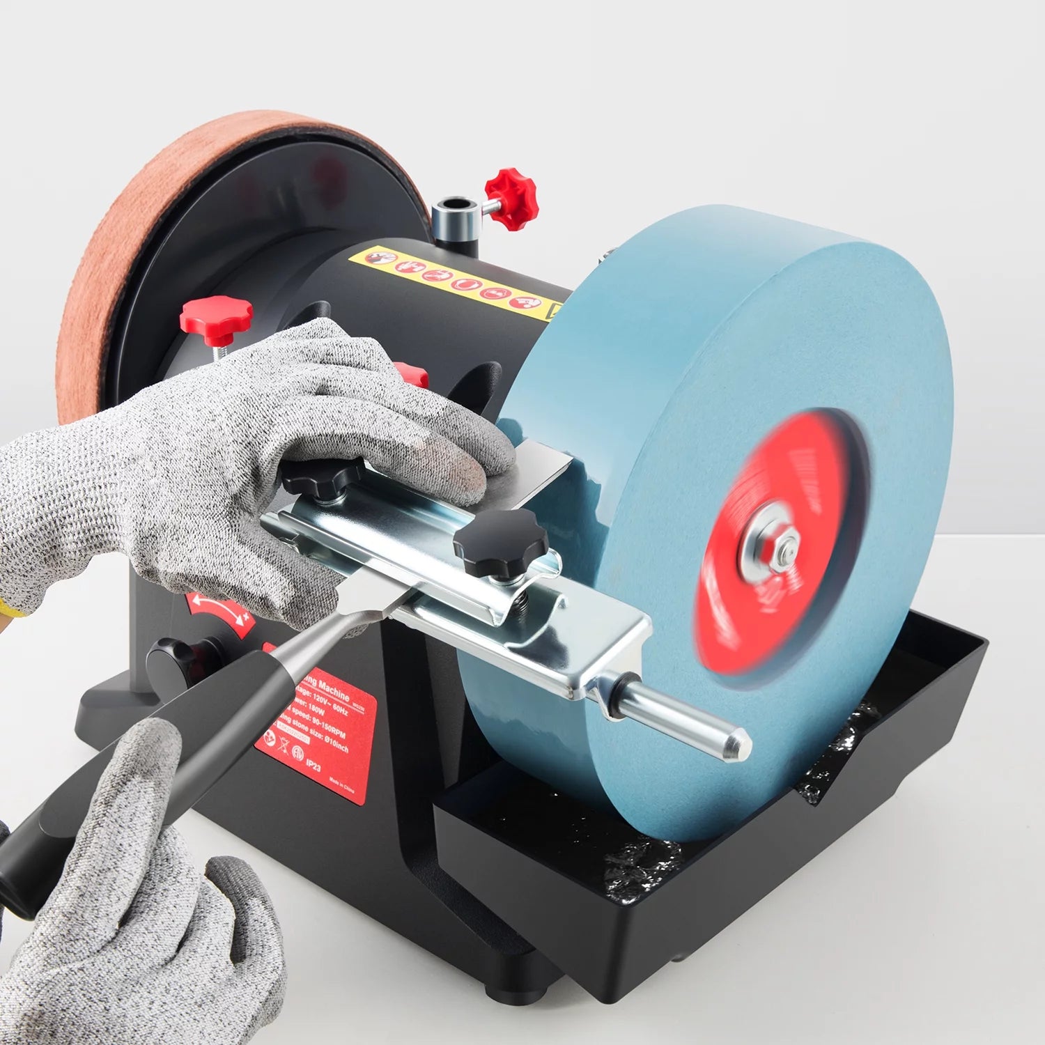 10 Inch Low Speed Wet Grinding Machine, Variable Speed Water Cooled Sharpening System U54726