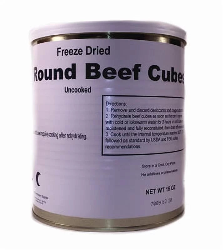 Freeze Dried Beef Cubes Emergency Survival Food for Camping Hiking Backpacking J25701