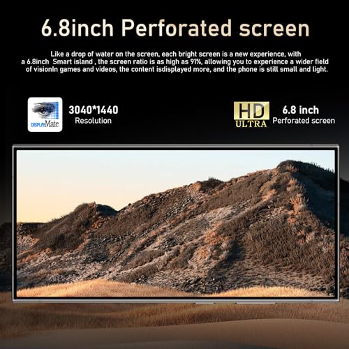 Unlocked 5G Smartphone, 6.8" 6800mAh Dual SIM, White N30702