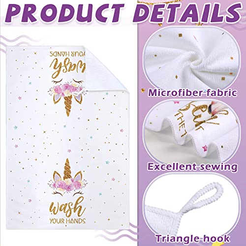 4 Pcs Absorbent Hand Towels for Girls Kitchen Bathroom S8740