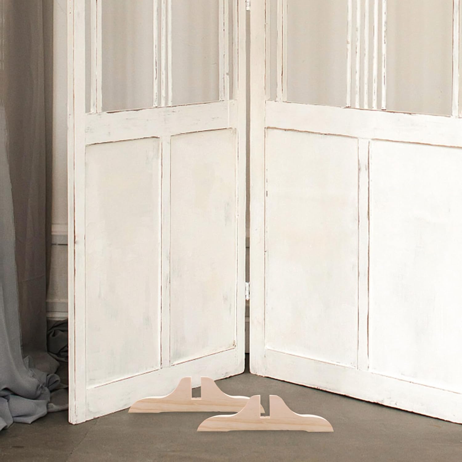 Folding Room Divider Stand Wooden Privacy Screen Panel Feet F69777