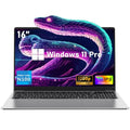 16 Inch Laptop Computer | Gaming Laptop | 16GB RAM 1TB SSD | N100 Processor | FHD 1920 * 1200 | 180 Angle Open | Backlit Keyboard | Windows 11 Pro | Fingerprint Unlock | UHD Graphics 750 MHz