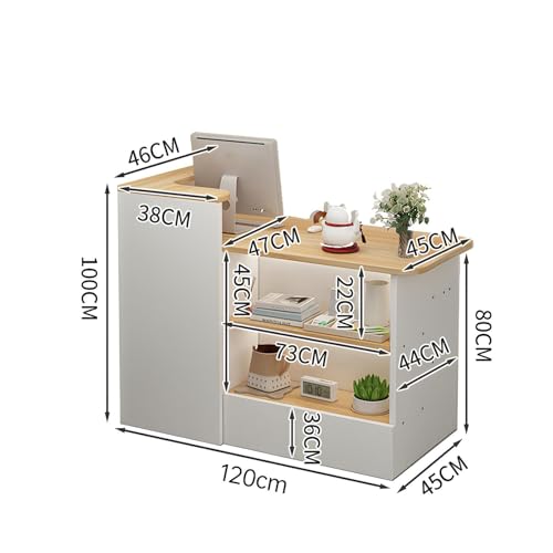 Modern Cashier Counter with Storage for Retail Salon Hotel Q848