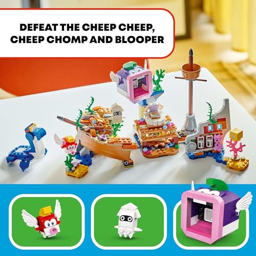 Sunken Shipwreck Adventure Expansion Set with Cheep Cheep, Cheep Chomp and Blooper Figures V965197