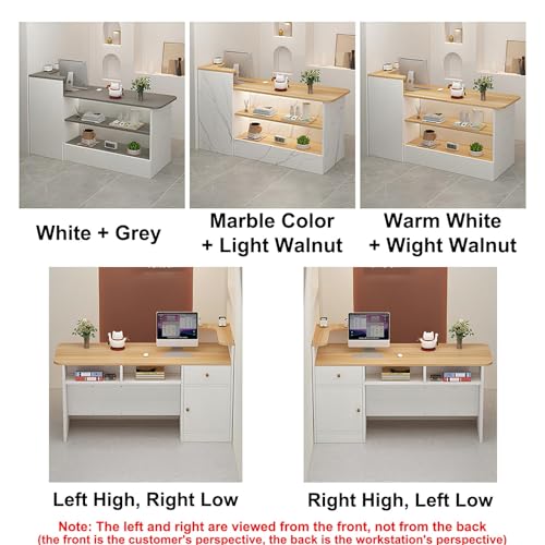 Modern Cashier Counter with Storage for Retail Salon Hotel Q848