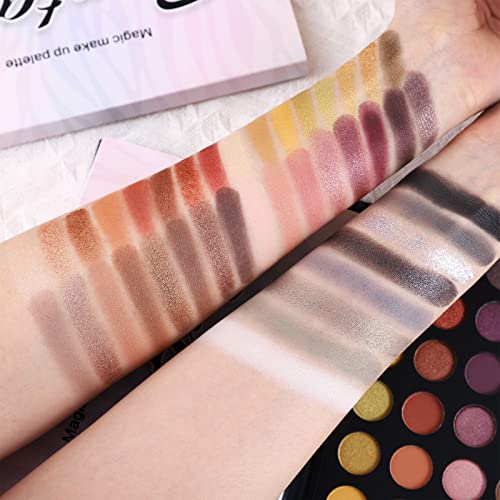 Matte Shimmer Metallic Eyeshadow Palette, Long Lasting Blendable I5907